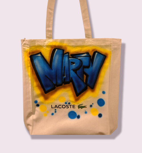 Lacoste Tote Bag Airbrush Design