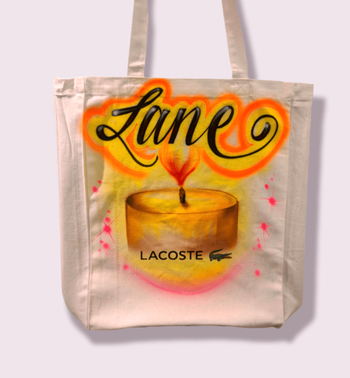 Lacoste Tote Bag Airbrush Design