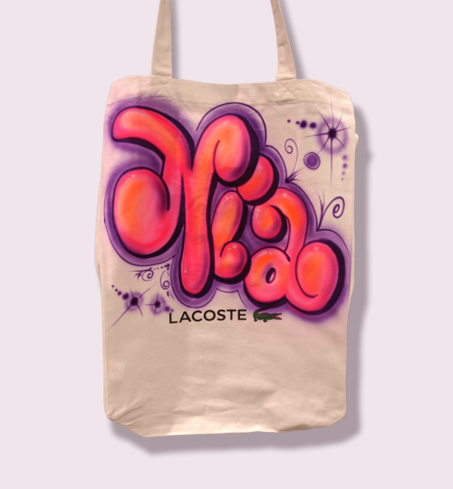 Lacoste Tote Bag Airbrush Design