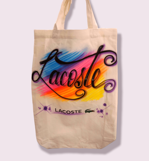 Lacoste Tote Bag Airbrush Design