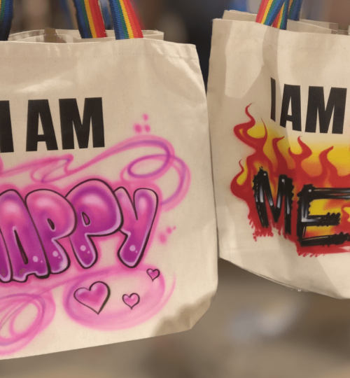 Tote Bag Airbrush Design