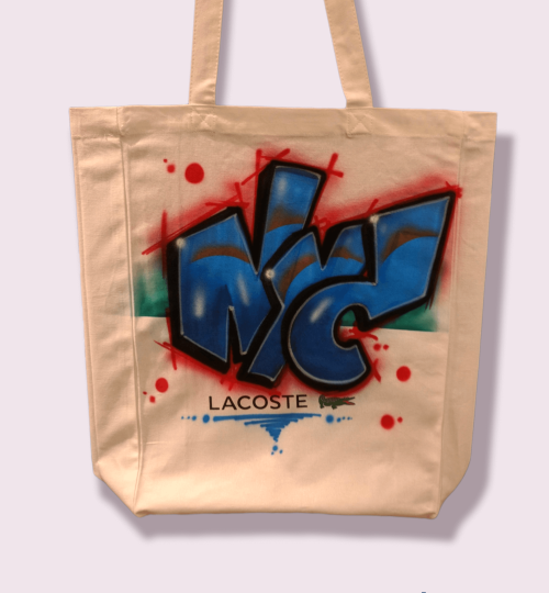 Lacoste Tote Bag Airbrush Design