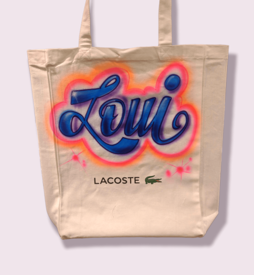 Lacoste Tote Bag Airbrush Design