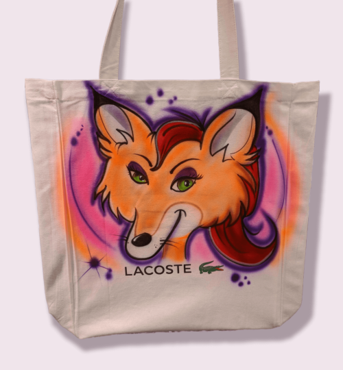 Lacoste Tote Bag Airbrush Design