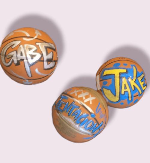 Airbrushed Basketballs