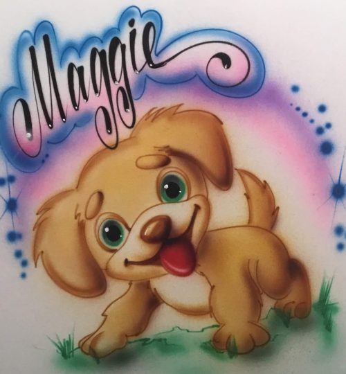 Puppy Airbrush Art
