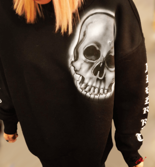 Skull Painted on the Sweatshirt