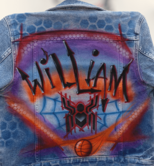 Painted Jean Jacket Spider-Man