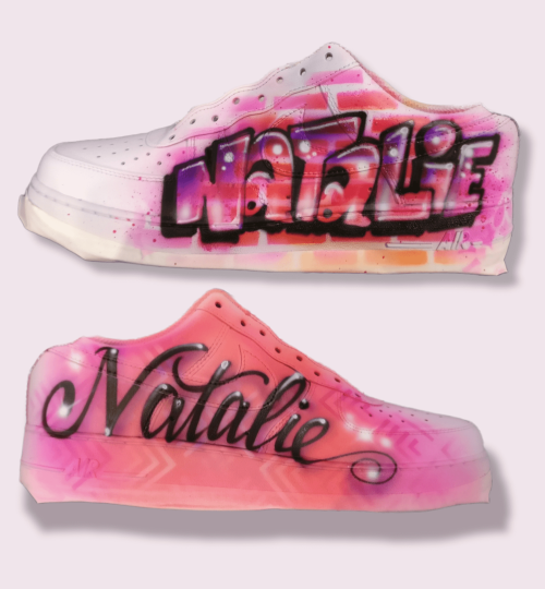 Airbrushed Name Design Shoes