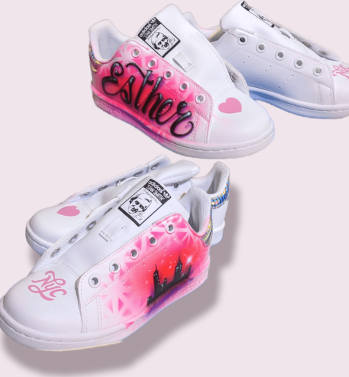 Spraypainted Name Design Sneakers