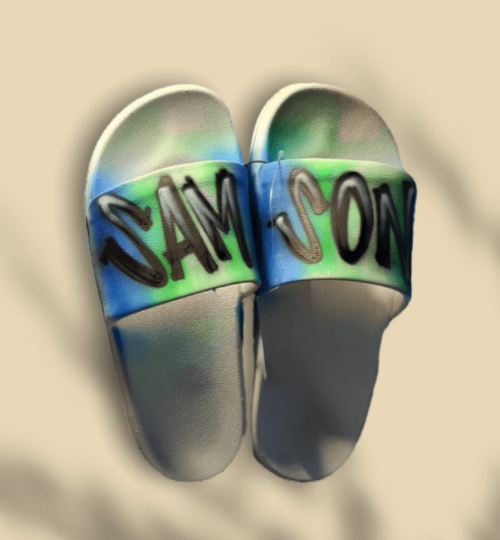 Slides Shoes Airbrush Design