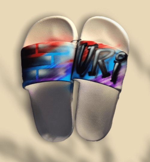 Slides Shoes Airbrush Design